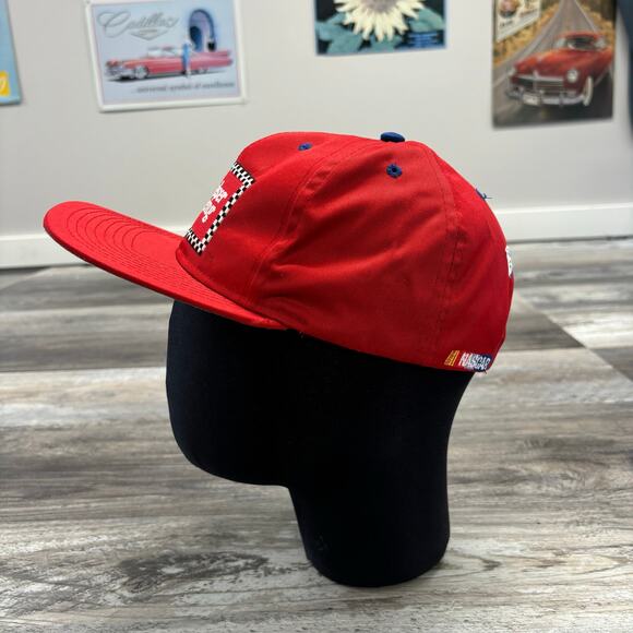 Vintage 90s Nascar Budweiser Racing Bill Elliott 11 Red Mens OS Snapback Hat Cap - Picture 2 of 7